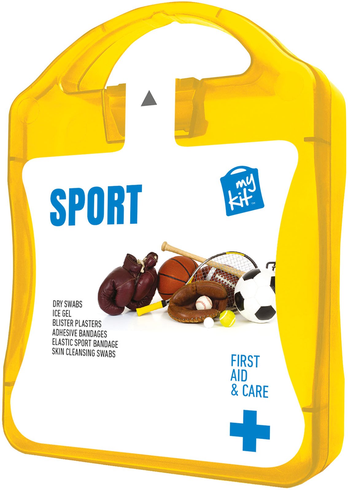 Hovedproduktbilde for Gjennomsiktig gul MyKit Førstehjelpssett Sport