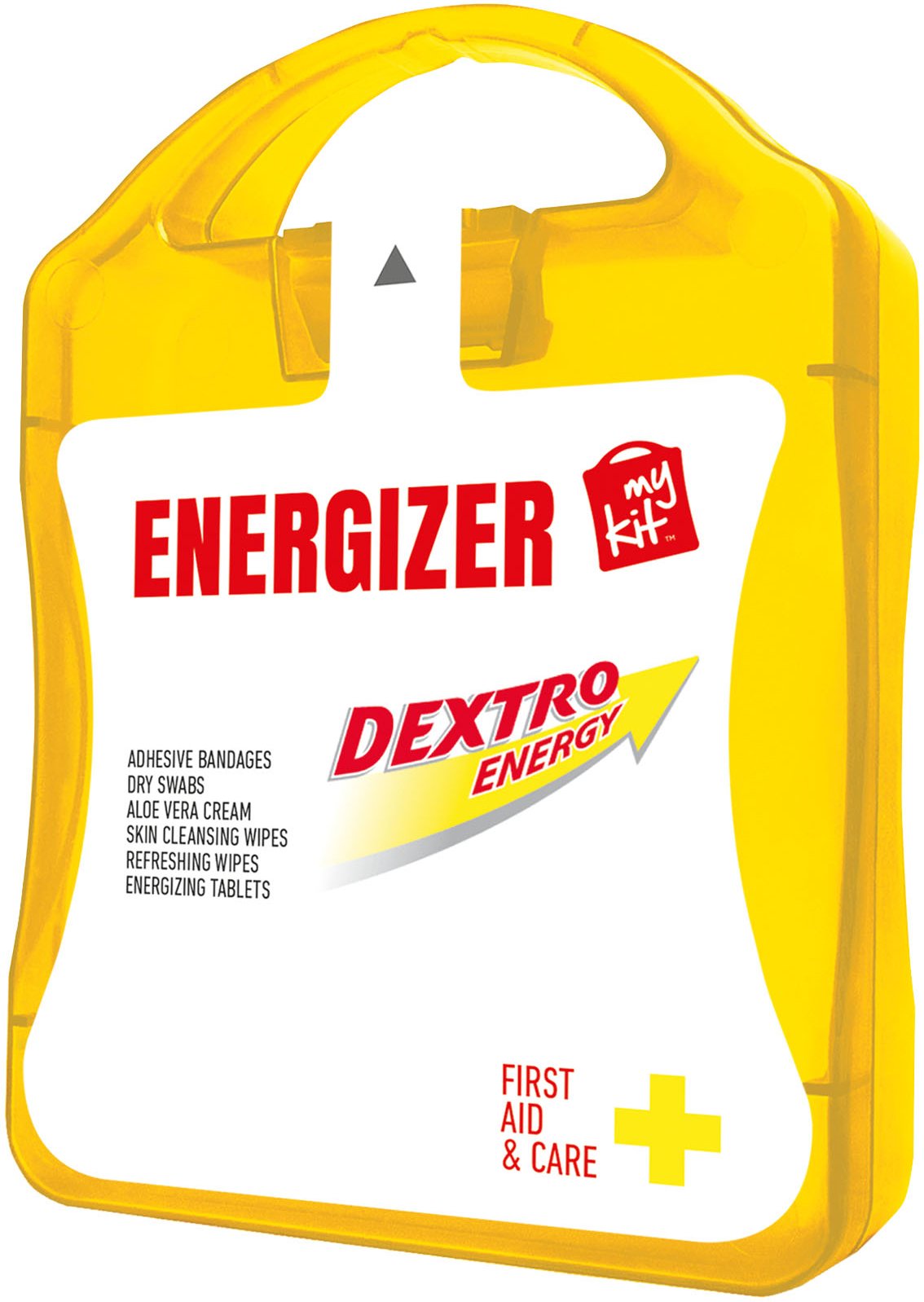Hovedproduktbilde for Gjennomsiktig gul MyKit Førstehjelpssett for Energi