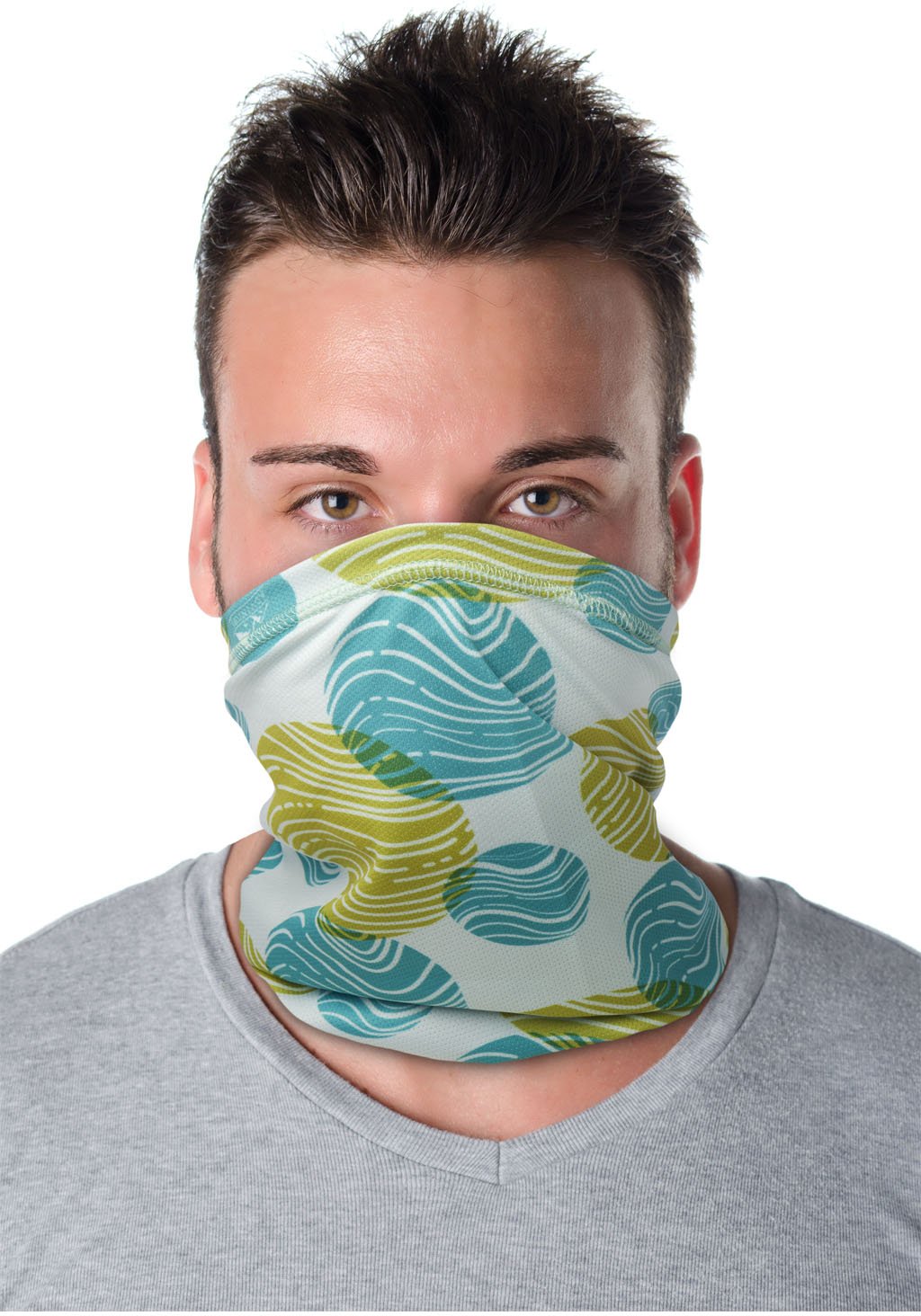 Hovedproduktbilde for Hvit Mia Coolmax® Bandana Multilue med Søm