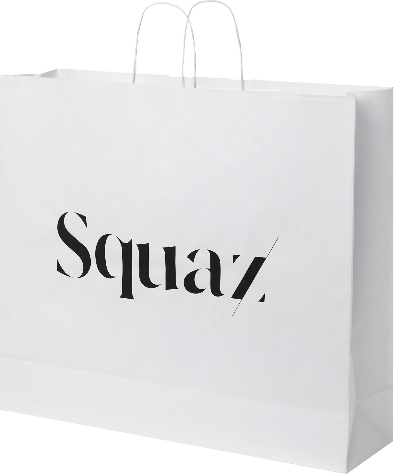 Hovedproduktbilde for Hvit Papirpose XXL (49,5 x 14 x 44 cm) 90-100 g/m2 Kraftpapir med Vridde Håndtak