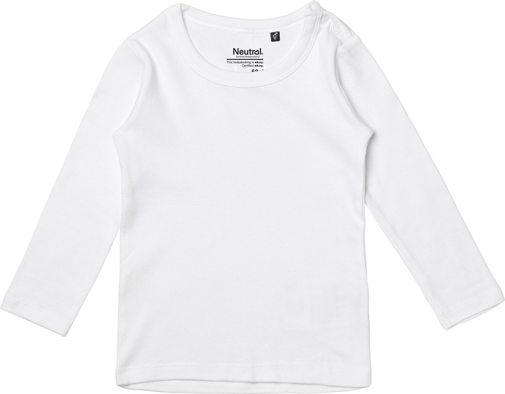 Hovedproduktbilde for Hvit Neutral Langermet T-skjorte Baby