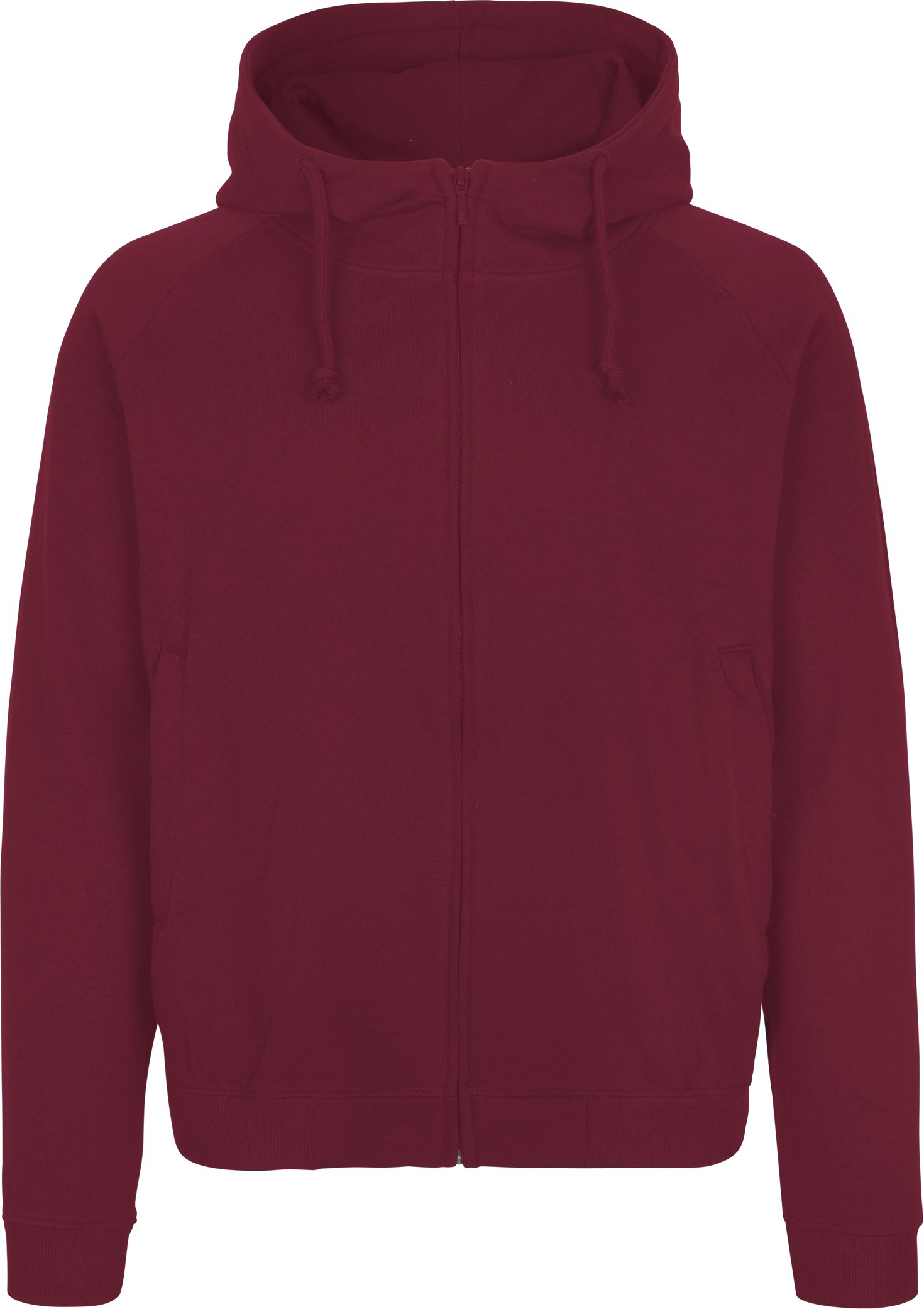 Hovedproduktbilde for Bordeaux Neutral Unisex Skjult Glidelås Hettejakke