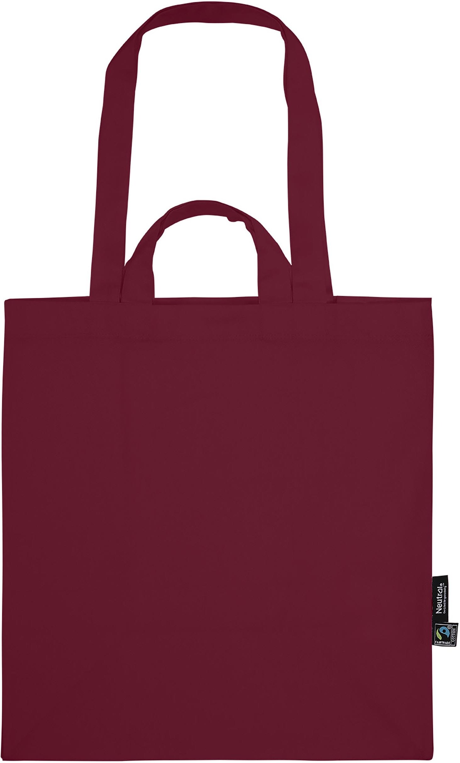 Hovedproduktbilde for Bordeaux Neutral Twill bomullspose med doble håndtak