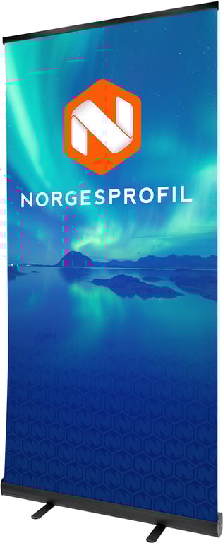 Produktbilde for Roll up Sort 100 cm med bæreveske