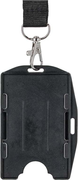 Produktbilde for Kortholder Hardplast 2-kort Sort (25-pk)