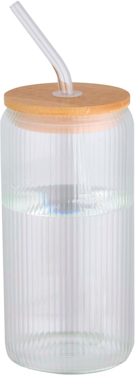 Produktbilde for Mirage 500 ml Borosilikat Glasskopp med Bambuslokk