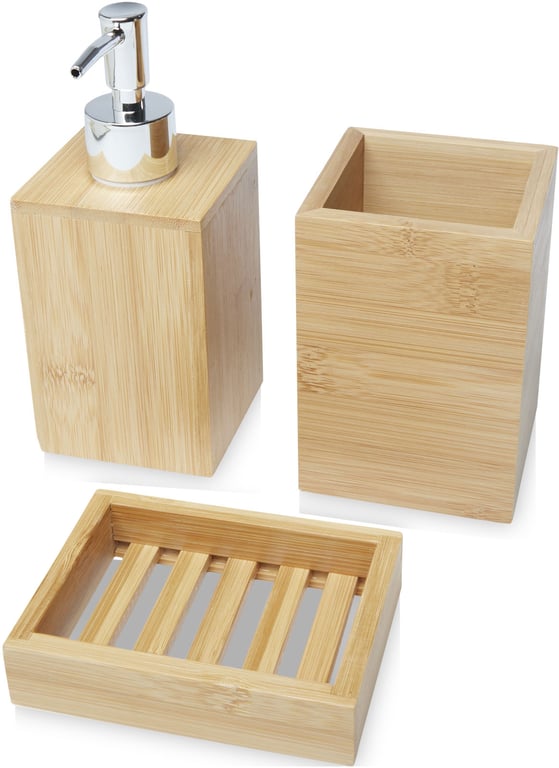Produktbilde for Hedon Bambus 3 Delers Baderomssett 