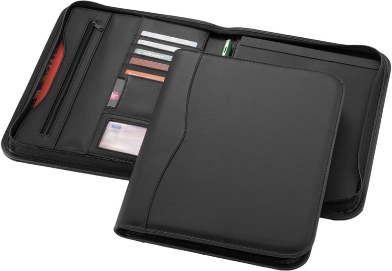 Produktbilde for Ebony A4 Dokumentmappe med Glidelås