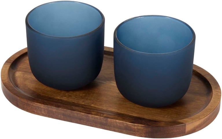 Produktbilde for Seasons Male Sett med Serveringsbrett og Glasskopper