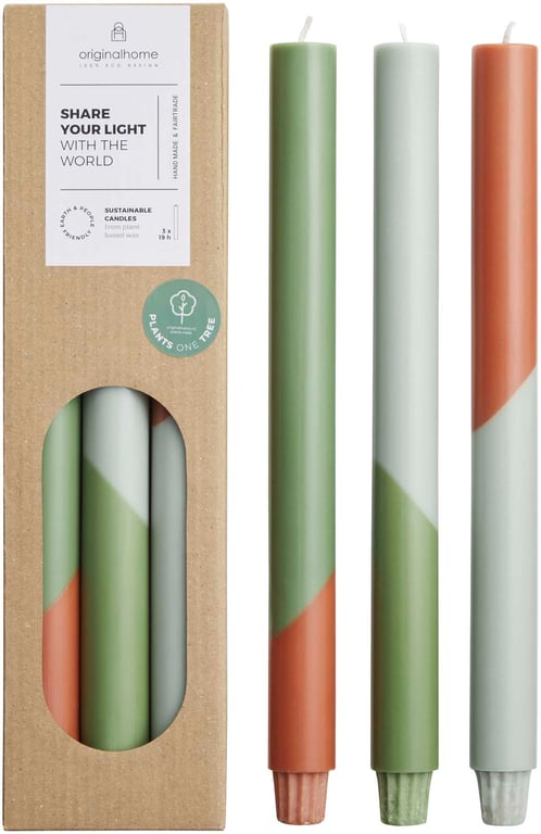 Produktbilde for Originalhome Eden Sett med 3 Stearinlys