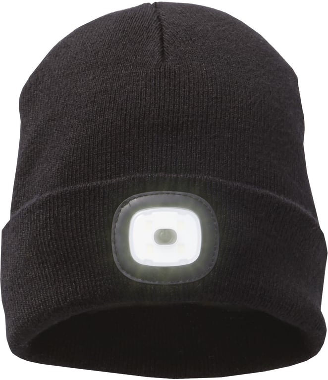 Produktbilde for Elevate Mighty Ribbestrikket Lue med LED Hodelykt