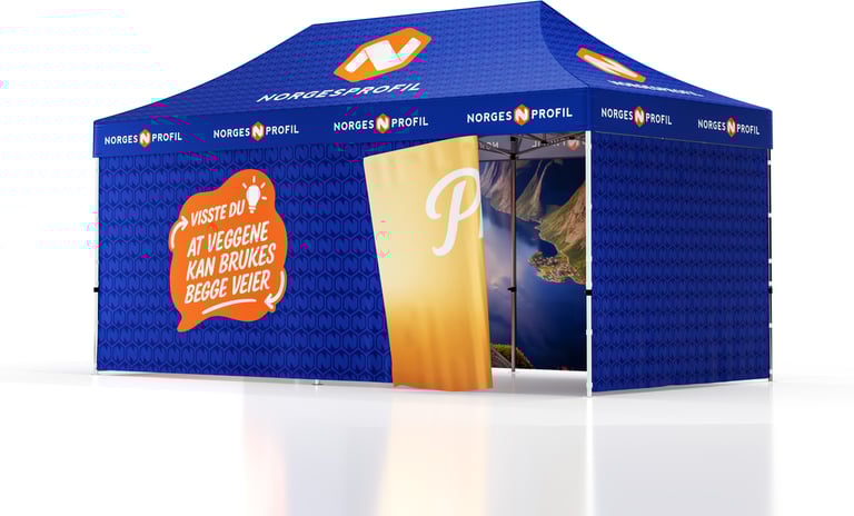 Produktbilde for Telt Popup 6 x 3 meter inkl tak og fire vegger