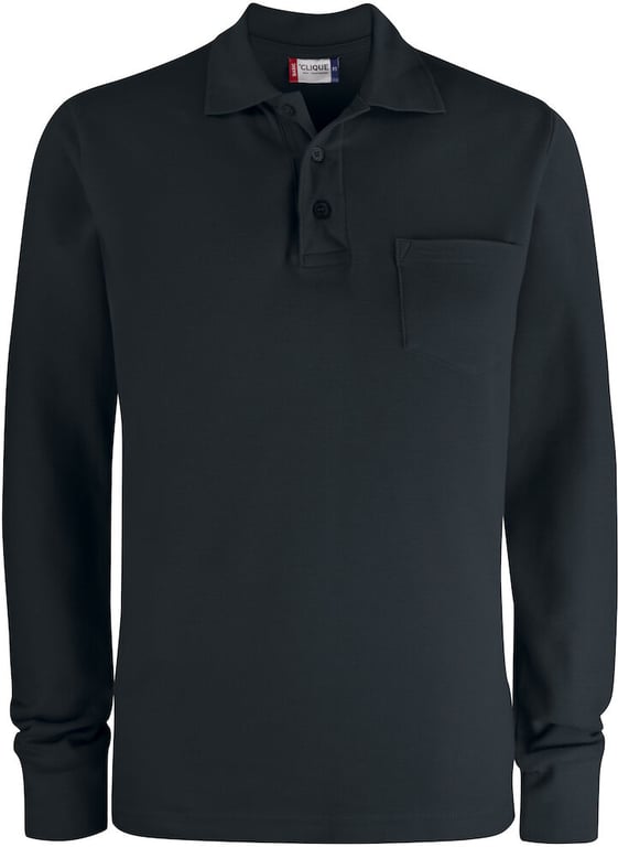 Produktbilde for Clique Basic Langermet Poloskjorte med Lomme