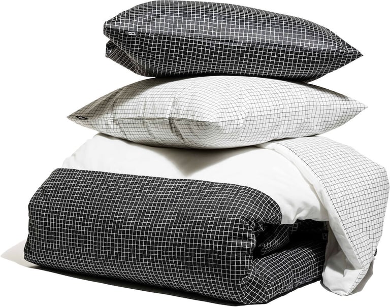 Produktbilde for Kosta Linnewäfveri Check Bomullsateng Multi Sengesett med To Putevar