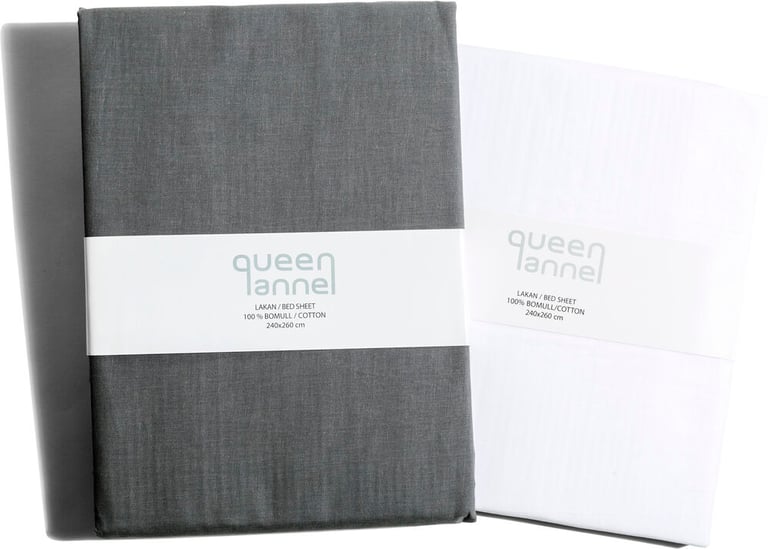 Produktbilde for Queen Anne Bomull Laken