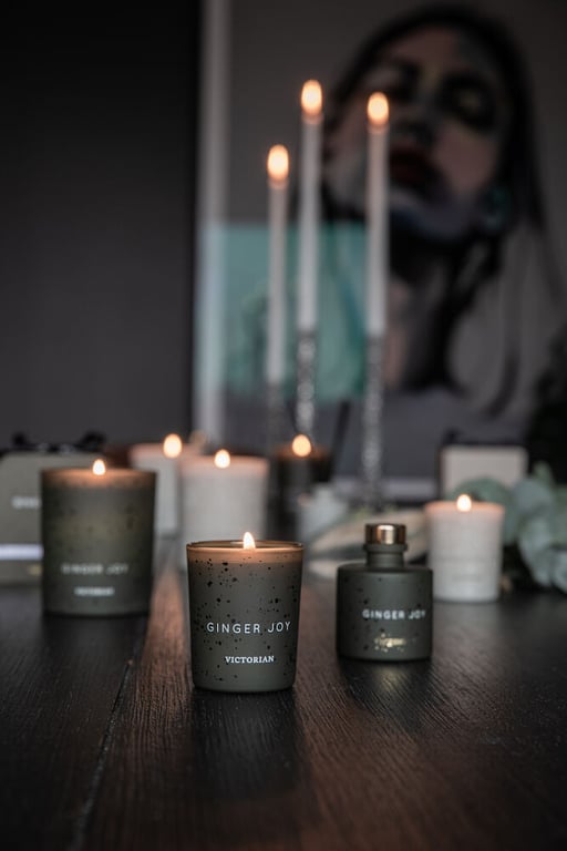 Produktbilde for Victorian Candle Ginger Joy Green Duftlys
