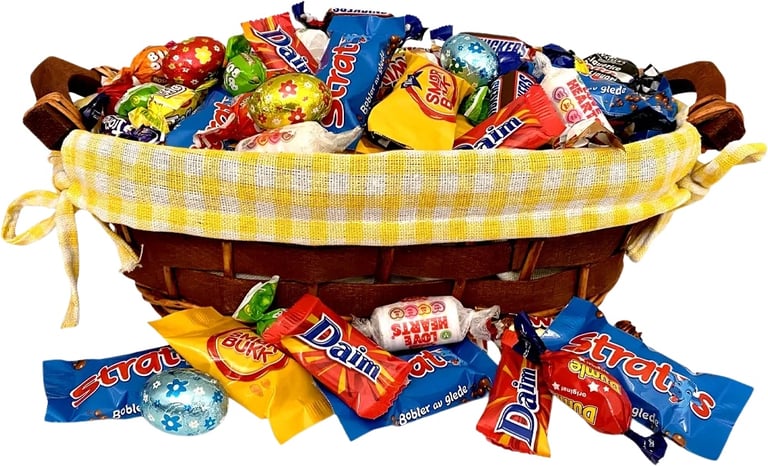 Produktbilde for Påskekurv Med Sjokolade 1,6 kg