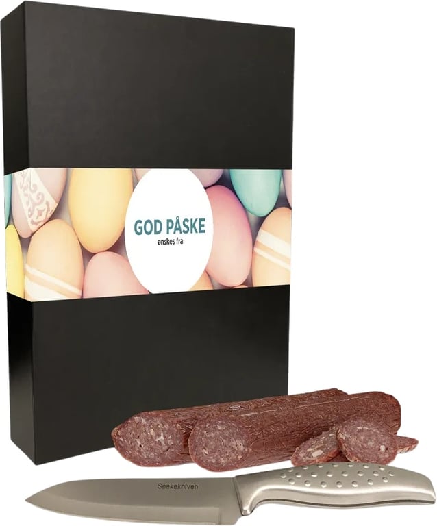 Produktbilde for Gaveeske Med Spekepølser Og Kniv