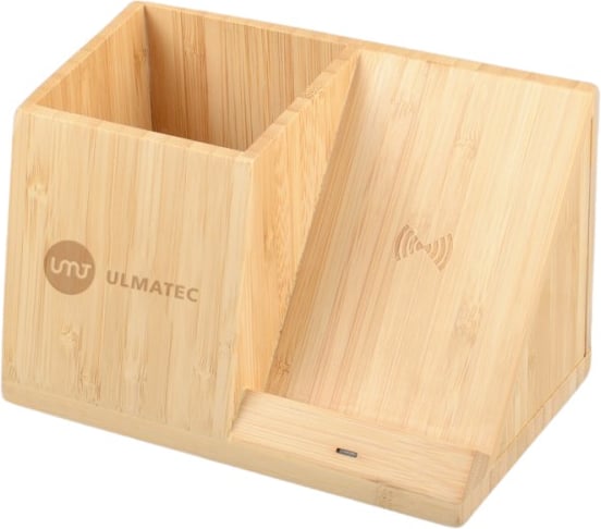 Produktbilde for Vega Bambus 10W Trådløs Lader Med Penneholder