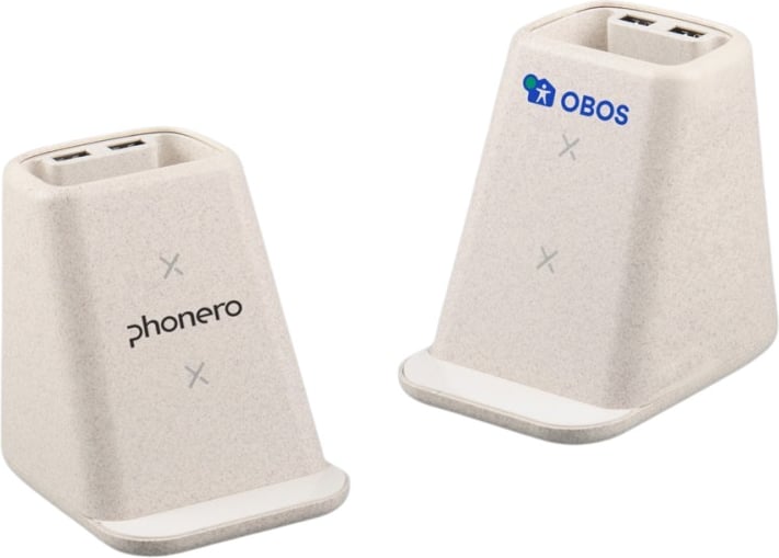 Produktbilde for Tulum Hvetestrå 10W Trådløs Lader og Penneholder