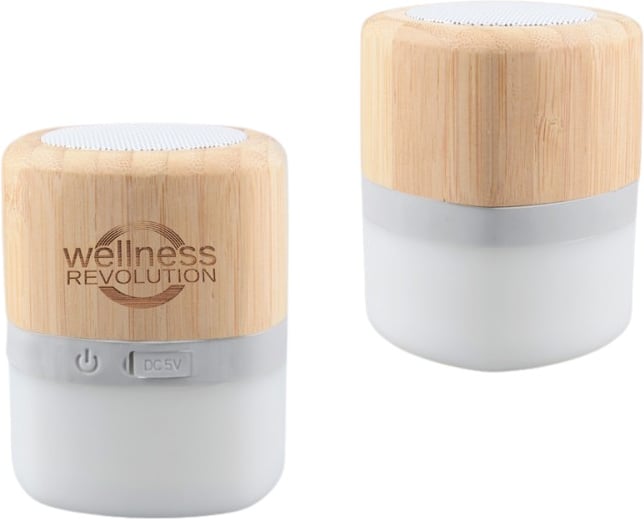 Produktbilde for Antwerp 3W Bambus Trådløs Høyttaler med Lys