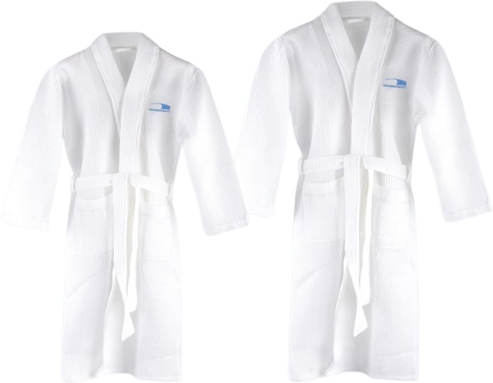 Produktbilde for Isla Bomull Unisex Vaffelmønstret  Badekåpe