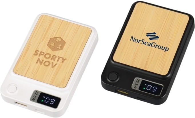 Produktbilde for Brooklyn 5000 mAh Bambus Magnetisk  Trådløs Powerbank