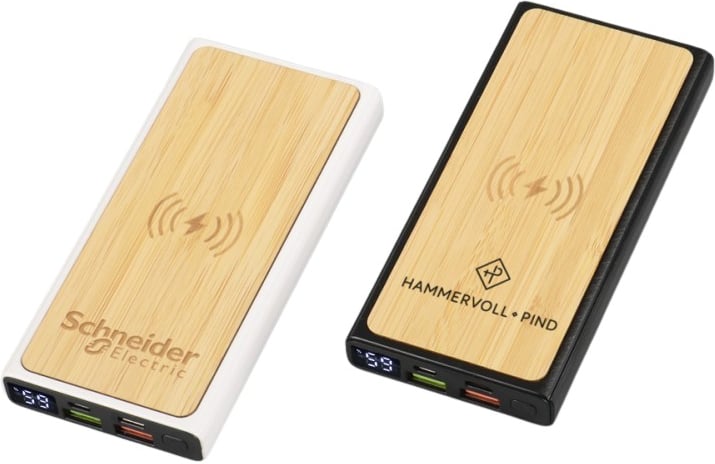 Produktbilde for Aspen 10.000 mAh Bambus  Trådløs Powerbank