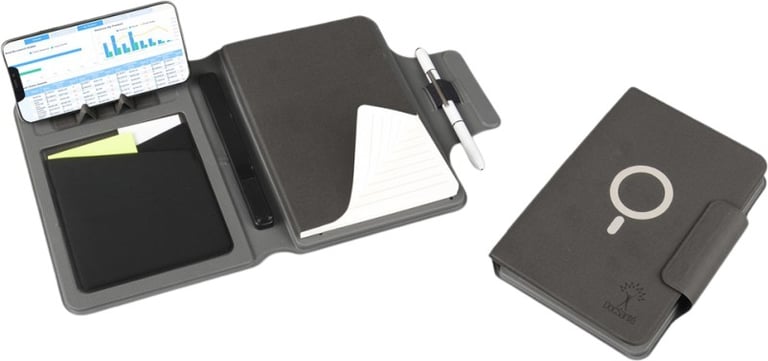 Produktbilde for Mia 3-i-1 15W Trådløs Lader med 10.000 mAh Powerbank og A5 Notatbok