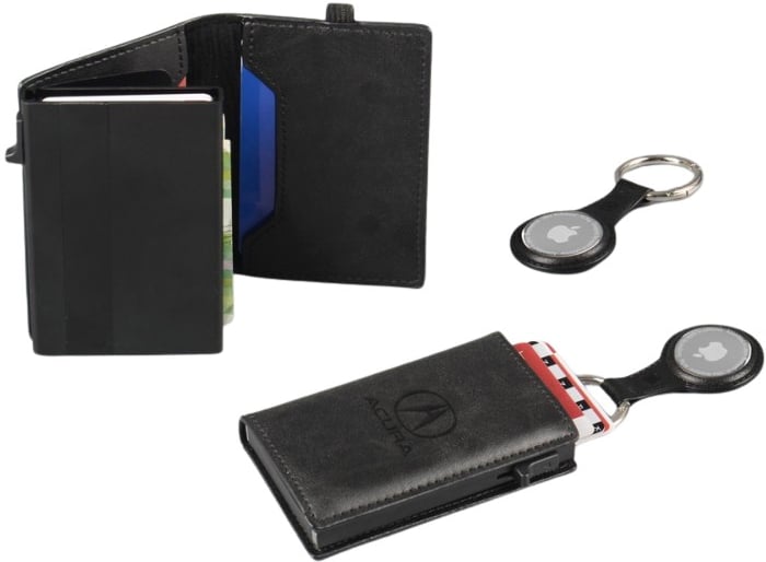 Produktbilde for Hampi Resirkulert PU og Aluminium RFID Kortlommebok med Sporingsbrikke