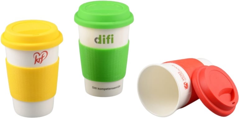 Produktbilde for Martin 400 ml Porselenskopp med Silikongrep