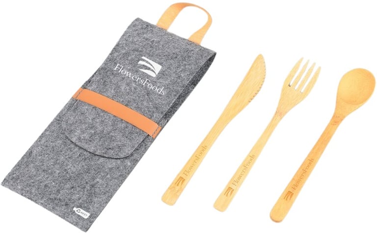 Produktbilde for Düssel Bambus Bestikksett med RPET Filtetui