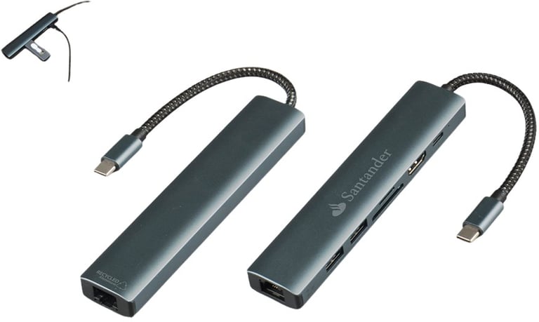 Produktbilde for Calypso Resirkulert Aluminium 7-i-1 USB hub