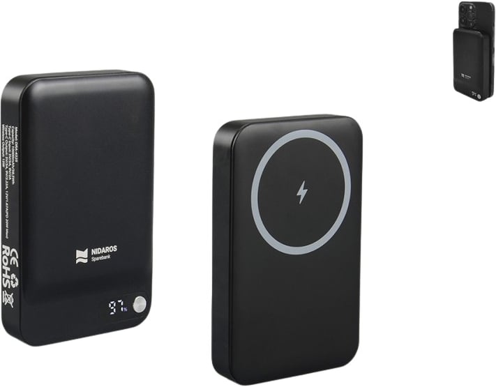 Produktbilde for Bratislava 10.000 mAh Magnetisk Trådløs Powerbank