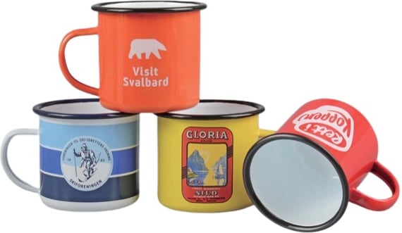 Produktbilde for Retro Emaljekrus i Egen Farge Emaljekopp