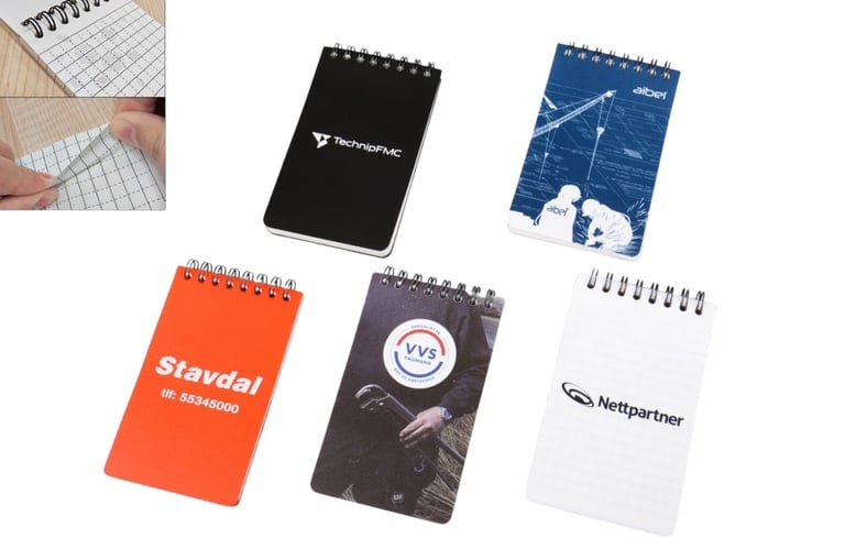 Produktbilde for Faro Liten Notatbok med Beskyttende Plastomslag