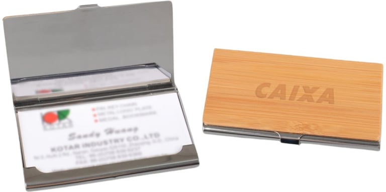 Produktbilde for Niort Bambus og Rustfritt Stål Visittkortholder