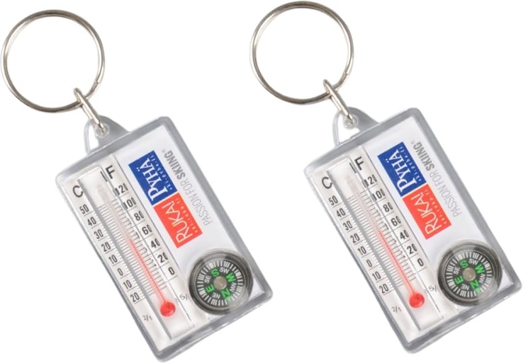 Produktbilde for Dynia Akryl Termometer og Kompass med  Nøkkelring