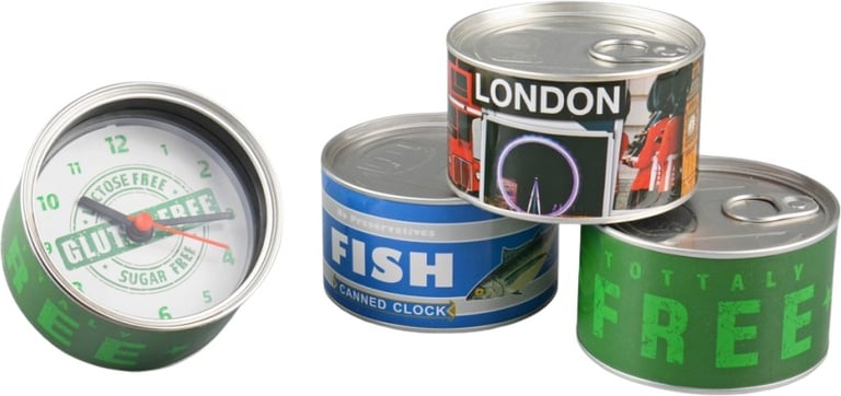 Produktbilde for Cuxhaven Blikkboks Klokke med Magnet