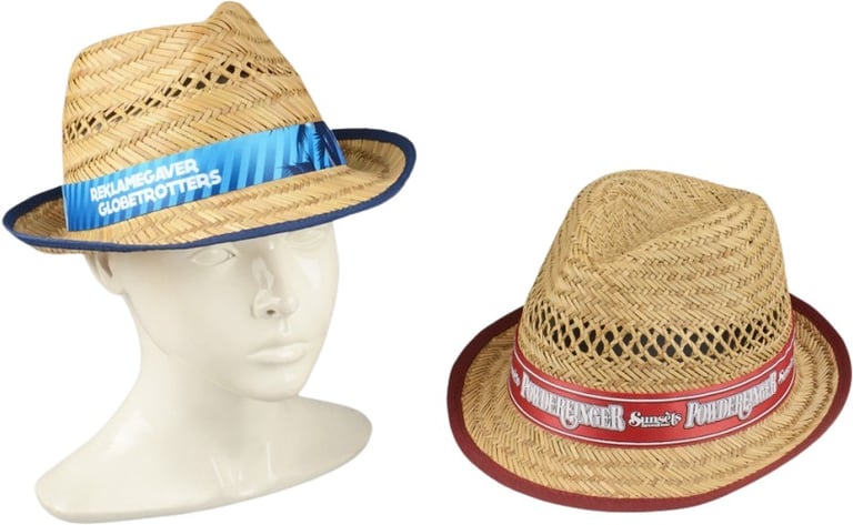 Produktbilde for Håndlaget Strå Fedora Hatt