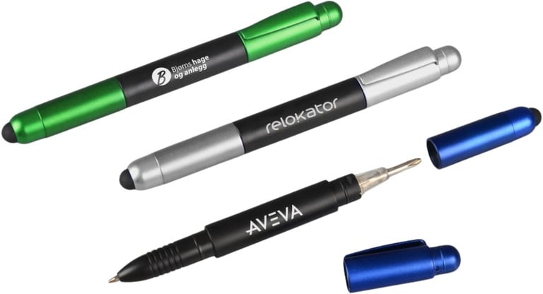 Produktbilde for Delano Rustfritt Stål 4-i-1 Kulepenn med Multifunksjoner