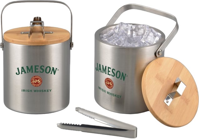 Produktbilde for Hamad Bambus og Rustfritt Stål Isbøtte med Håndtak