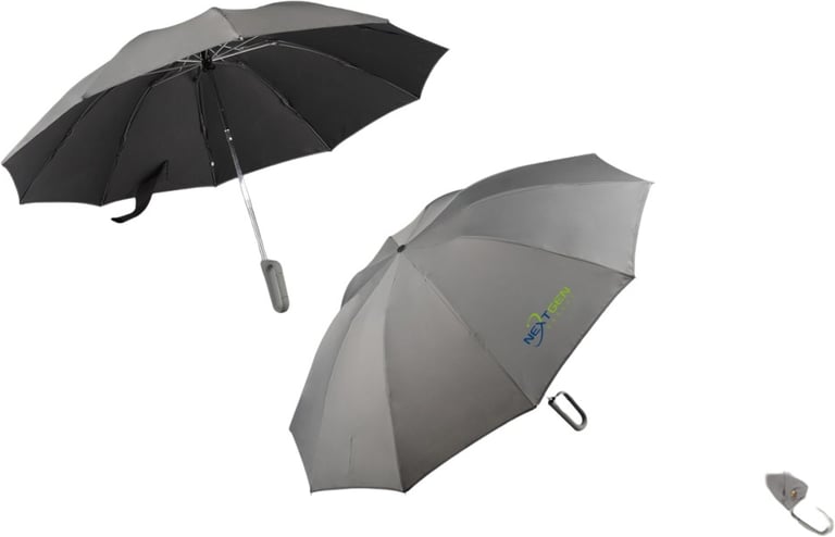 Produktbilde for Kivra RPET 23” Sammenleggbar Paraply med Reflekterende Kant