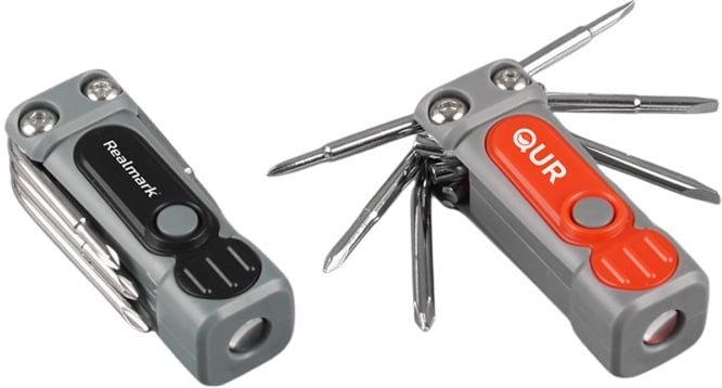 Produktbilde for Miro 8-i-1 Resirkulert Plast Skrutrekkersett med Lommelykt