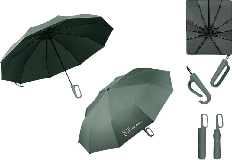 Produktbilde for Genoa RPET 23" Sammenleggbar Paraply med Krok