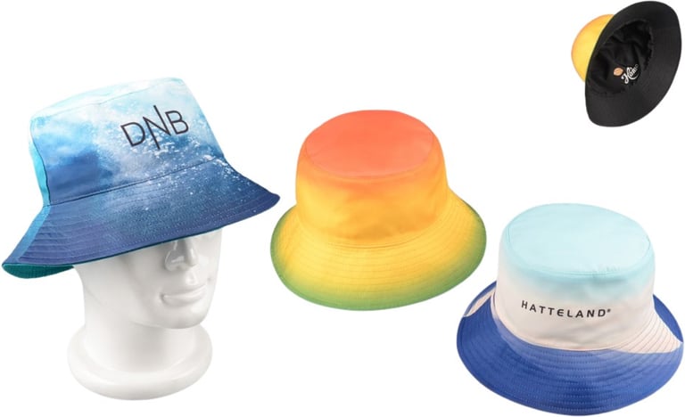 Produktbilde for Heltrykket Vendbar Solhatt