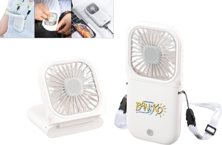 Produktbilde for Kinea Sammenleggbar Vifte og 3000 mAh Powerbank