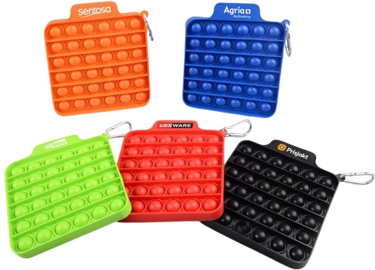 Produktbilde for Borgy Pop it Fidget Leke med Karabinkrok