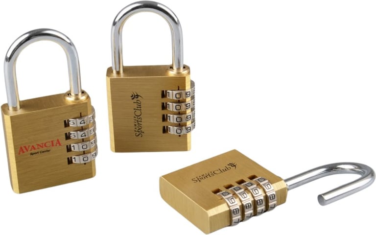 Produktbilde for Annie Solid Messing Kombinasjonshengelås