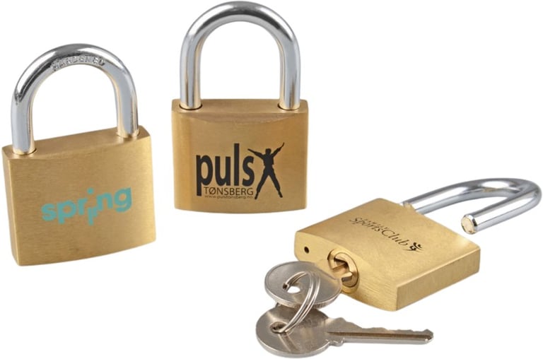 Produktbilde for Green Bay Solid Messing Hengelås med Nøkler